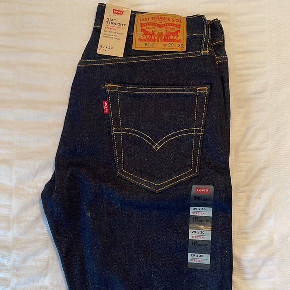 Men’s Levi’s 514 Blue Jeans - Picture 2 of 3